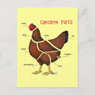 Chicken Parts Postcard
