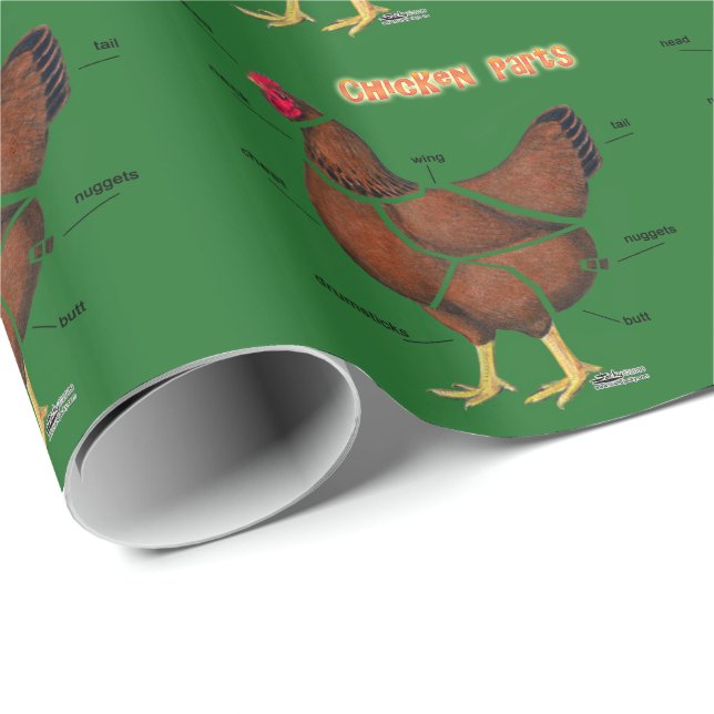 Chicken Parts Wrapping Paper (Roll Corner)
