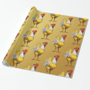 Chicken Pattern Wrapping Paper