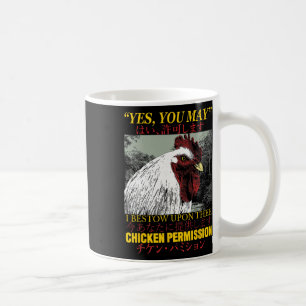 Chicken Permission Vintage Japanese Rooster _1 Coffee Mug