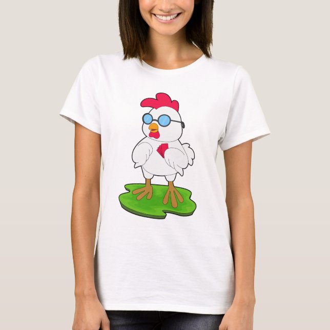 Chicken Poker Poker cards Card game T-Shirt (Front)