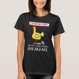 Chicken Poops Breakfast Eggs Happy Easter T-Shirt