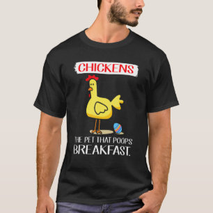 Chicken Poops Breakfast Eggs Happy Easter T-Shirt