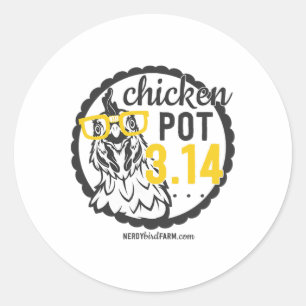 Chicken Pot 3.14 Classic Round Sticker