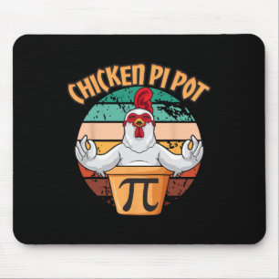 Chicken Pot Pi Apparel Pi Day Vintage Retro Math L Mouse Pad