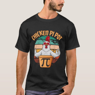 Chicken Pot Pi Apparel Pi Day Vintage Retro Math L T-Shirt