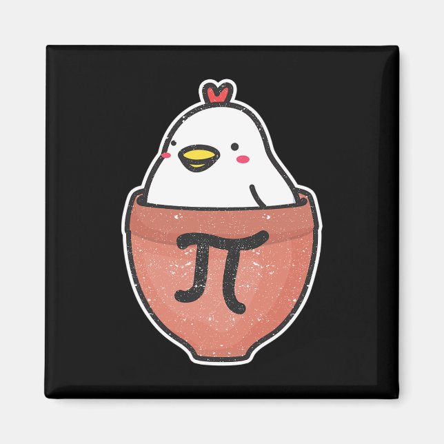 Chicken Pot Pi Day Funny Math Teacher Mathematics  Magnet (Front)