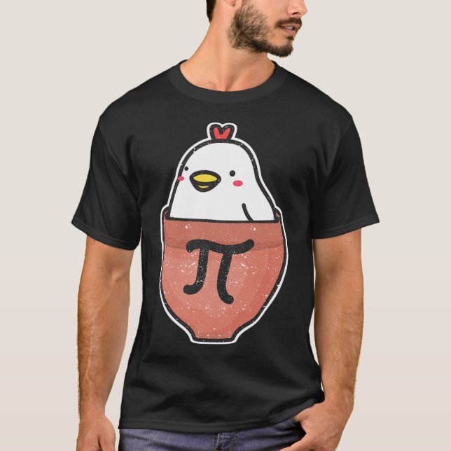 Chicken Pot Pi Day Funny Math Teacher Mathematics  T-Shirt (Front)