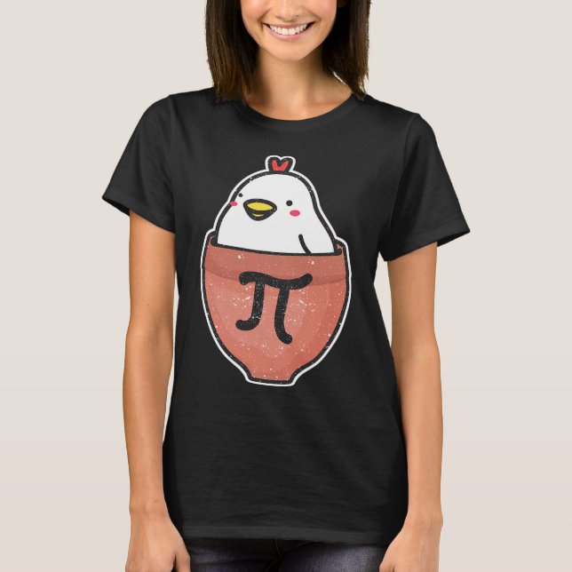 Chicken Pot Pi Day Funny Math Teacher Mathematics  T-Shirt (Front)