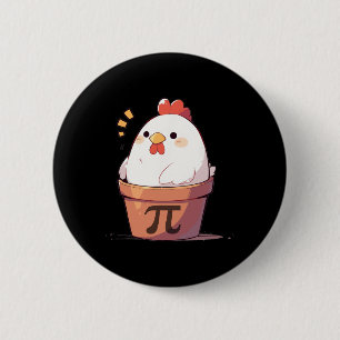 Chicken Pot Pi Day Men Women Kids Math Teacher Gif 6 Cm Round Badge