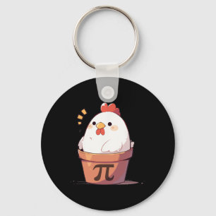 Chicken Pot Pi Day Men Women Kids Math Teacher Gif Key Ring