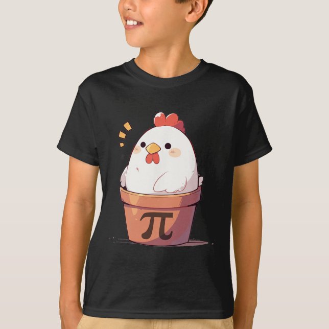 Chicken Pot Pi Day Men Women Kids Math Teacher Gif T-Shirt (Front)
