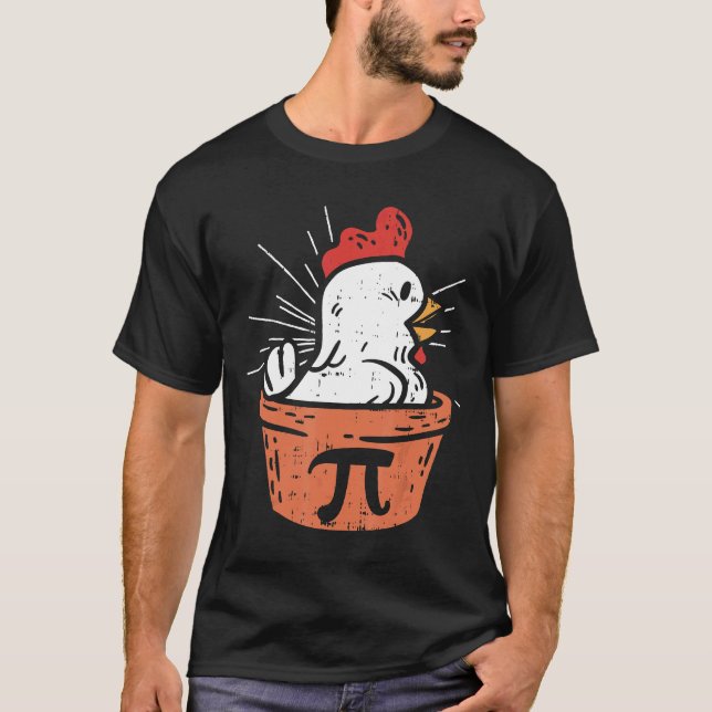 Chicken Pot Pi Day Pie Math Geek 3new14 T-Shirt (Front)