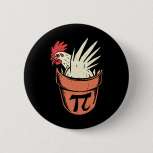 Chicken Pot Pi Funny Math Teacher Pun Pi Day  6 Cm Round Badge