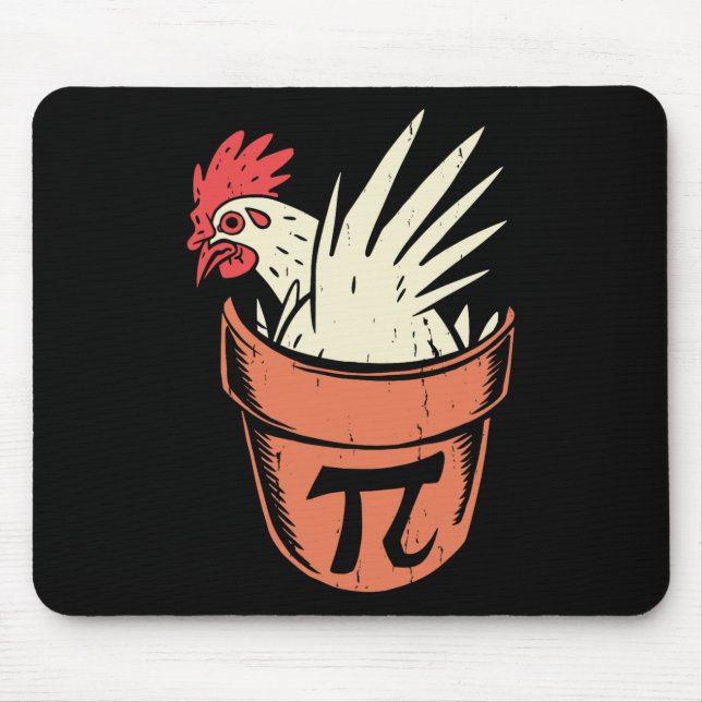 Chicken Pot Pi Funny Math Teacher Pun Pi Day  Mouse Pad (Front)