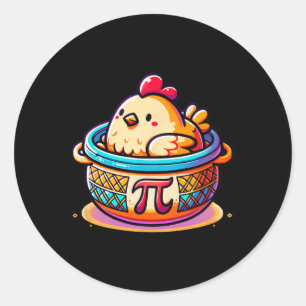 Chicken Pot Pi Funny Pi Day Math Classic Round Sticker