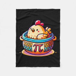Chicken Pot Pi Funny Pi Day Math Fleece Blanket