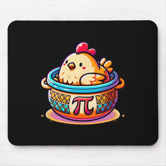 Chicken Pot Pi Funny Pi Day Math  Mouse Pad (Front)