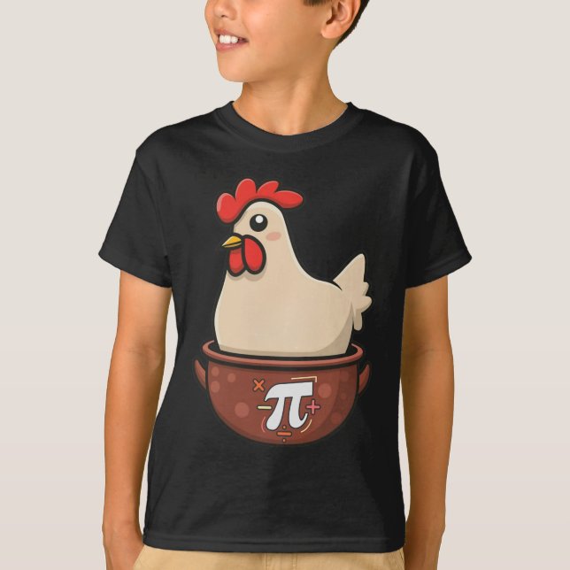 Chicken Pot Pi Funny Pie Day Cartoon Chicken Pot P T-Shirt (Front)