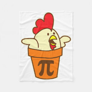 Chicken Pot Pi Geek Pie Mathematics Pun Funny Fleece Blanket