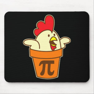 Chicken Pot Pi Geek Pie Mathematics Pun Funny Mouse Pad