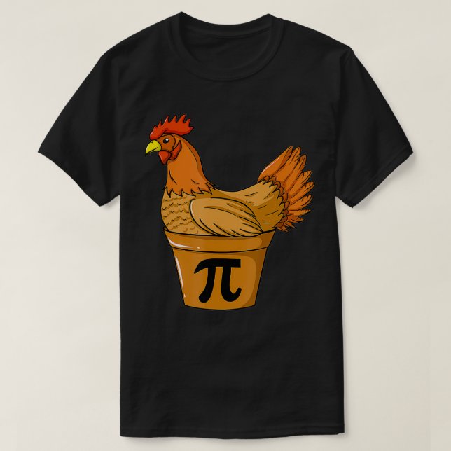 Chicken Pot Pi Gift Math Teacher  T-Shirt (Design Front)