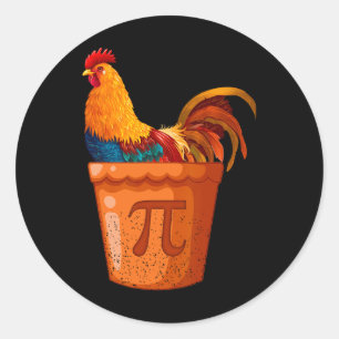 Chicken Pot Pi - Math Teacher - Math Humour - Funn Classic Round Sticker