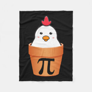 Chicken Pot Pi Pi Day Vintage Retro Math Lover 2 Fleece Blanket