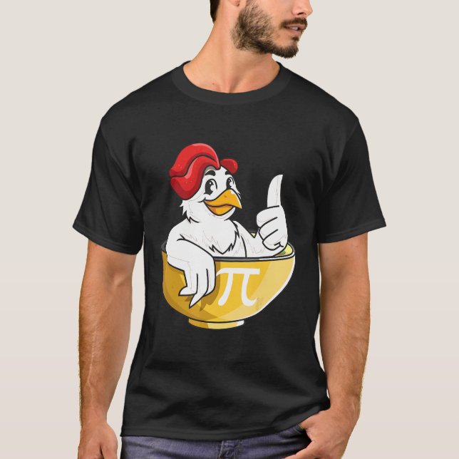 Chicken Pot Pie Chicken   Math Geek Nerd Tee (Front)