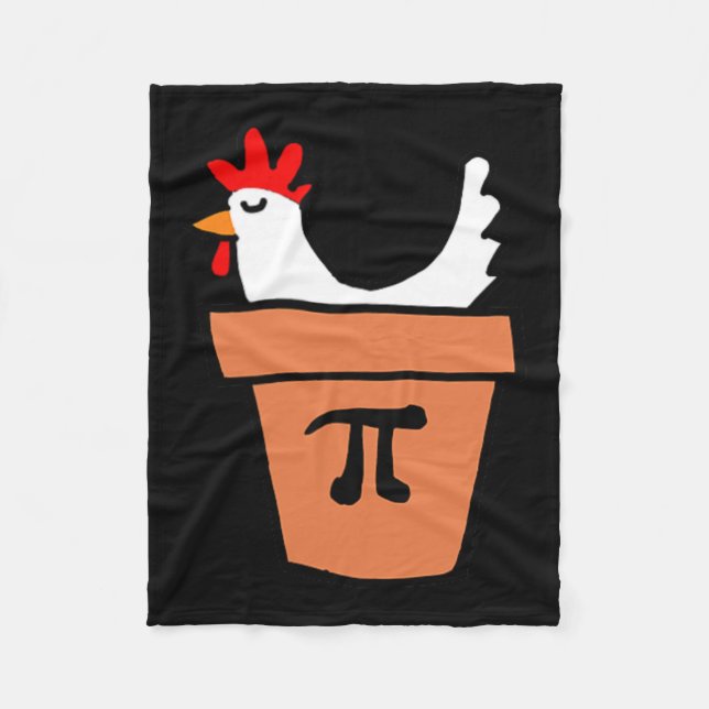 Chicken Pot Pie Funny Math Lover Pun Pi Day Studen Fleece Blanket (Front)
