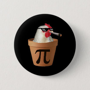 Chicken Pot Pie Funny Math Pi Day 6 Cm Round Badge