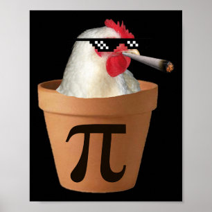 Chicken Pot Pie Funny Math Pi Day  Poster