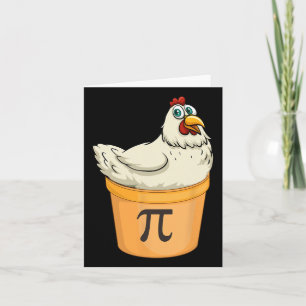 Chicken Pot Pie Funny Math Pun Chicken Pot Pi  Card