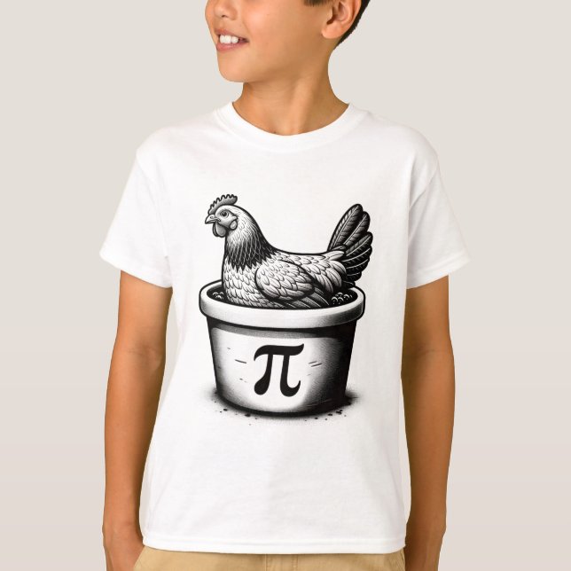 Chicken Pot Pie Funny Math Pun Chicken Pot Pi Day  T-Shirt (Front)