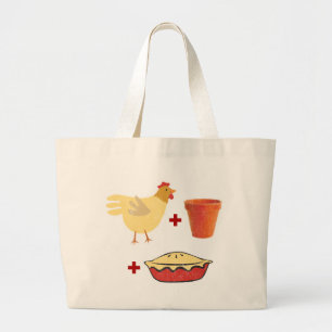 Chicken Pot Pie Large Tote Bag