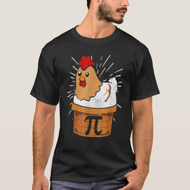 Chicken Pot Pie  Math pun Chicken Pot Pi T-Shirt (Front)