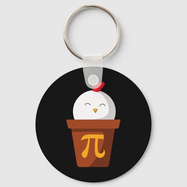 Chicken Pot Pie Pi Day T Shirt Math Teachers Gift  Key Ring (Front)