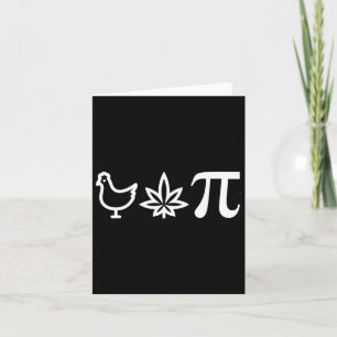 Chicken Pot Pie Pi Day Weed Pun Math Numbers March Card