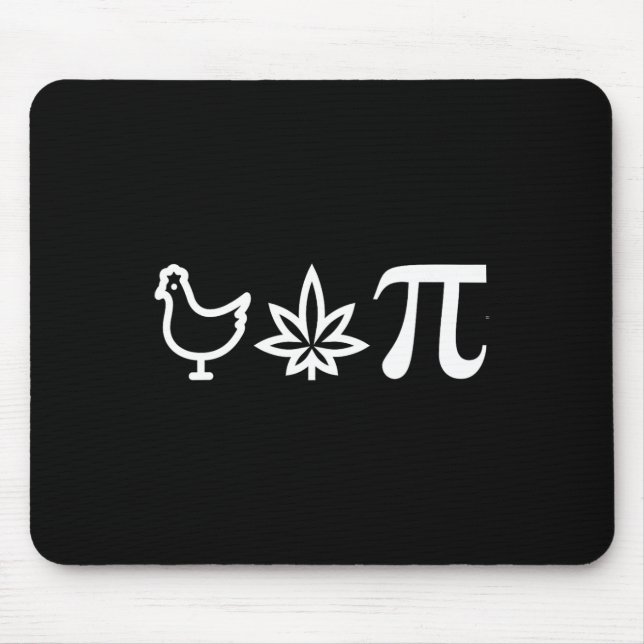 Chicken Pot Pie Pi Day Weed Pun Math Numbers March Mouse Pad (Front)