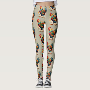 Chicken Print Leggings