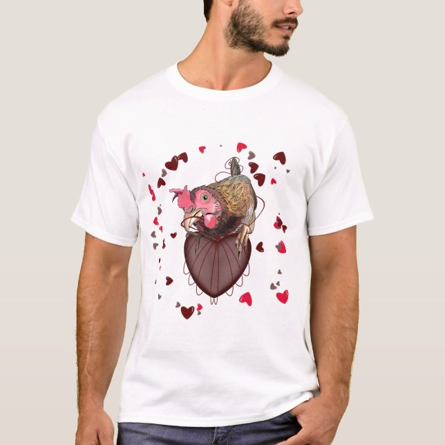 Chicken Pulling Heartstrings T-Shirt (Front)