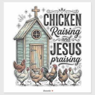 Chicken Raising Jesus Praising Vintage Farm Shirt