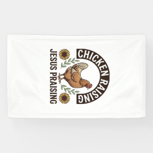 Chicken Raising Jesus Praising Vintage Farm Shirt_ Banner