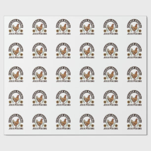 Chicken Raising Jesus Praising Vintage Farm Shirt_ Wrapping Paper
