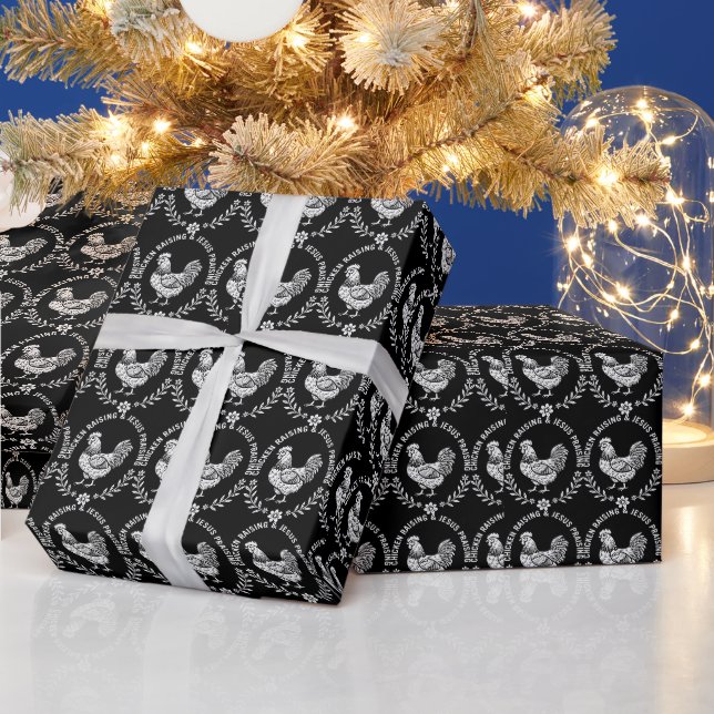 Chicken Raising & Jesus Praising Wrapping Paper (Holidays)