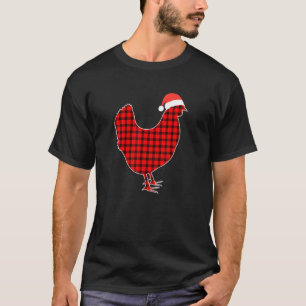 Chicken Red Buffalo Plaid Animal Matching Pyjamas T-Shirt