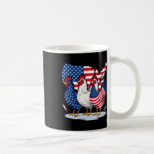 Chicken Red White Blue Patriotic Rooster 4th Of Ju Coffee Mug