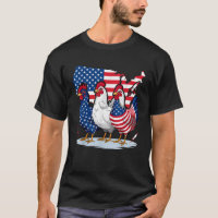 Chicken Red White Blue Patriotic Rooster 4th of Ju