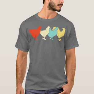 Chicken Retro Vintage Poultry Farmer Women Men Far T-Shirt