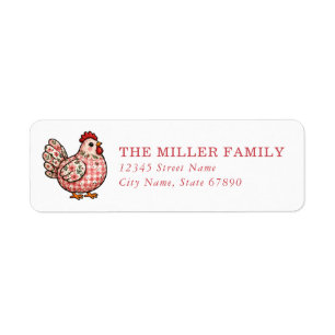 Chicken Return Address Label